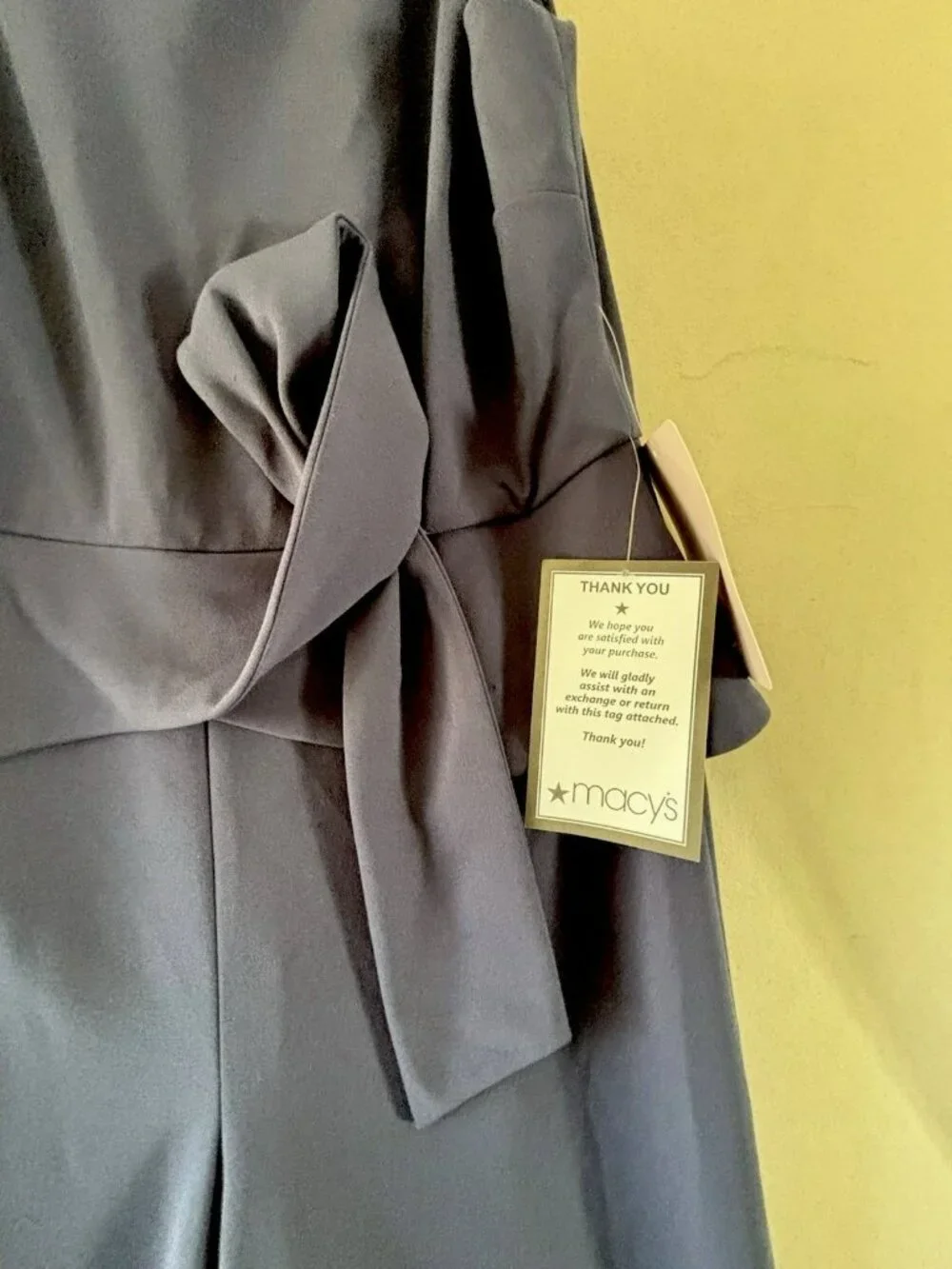 JS Collections Calista Peplum Jumpsuit Womens Size 14 Navy Wide Leg Formal NWT - Picture 14 of 16